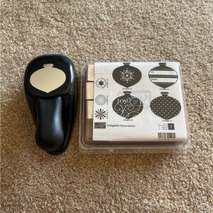 Stampin' Up! *Retired* Delightful Decorations " Stamp Set & Ornament Punch